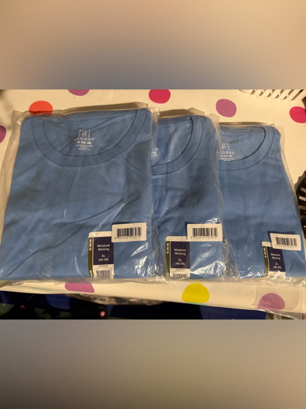 George Women's Light Blue Crew Neck Tees - 3 packs 2 shirts in each pack